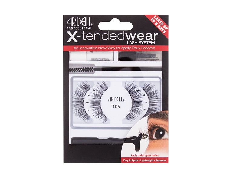 Falsche Wimpern Ardell X-Tended Wear Lash System 105 1 St. Black