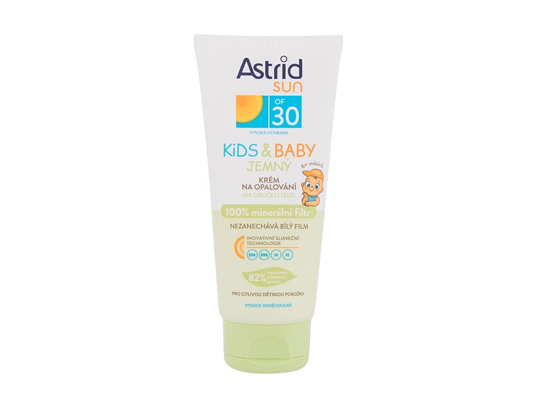 Soin solaire corps Astrid Sun Kids & Baby Soft Face and Body Cream SPF30 100 ml