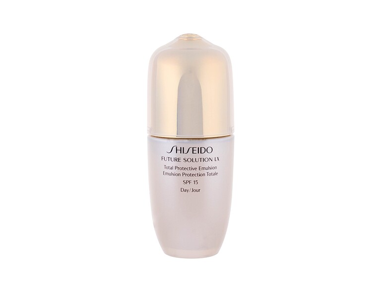 Gel visage Shiseido Future Solution LX Total Protective Emulsion SPF15 75 ml boîte endommagée