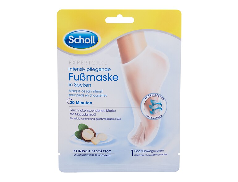Masque pieds Scholl Expert Care Intensive Nourishing Foot Mask Macadamia Oil 1 St.