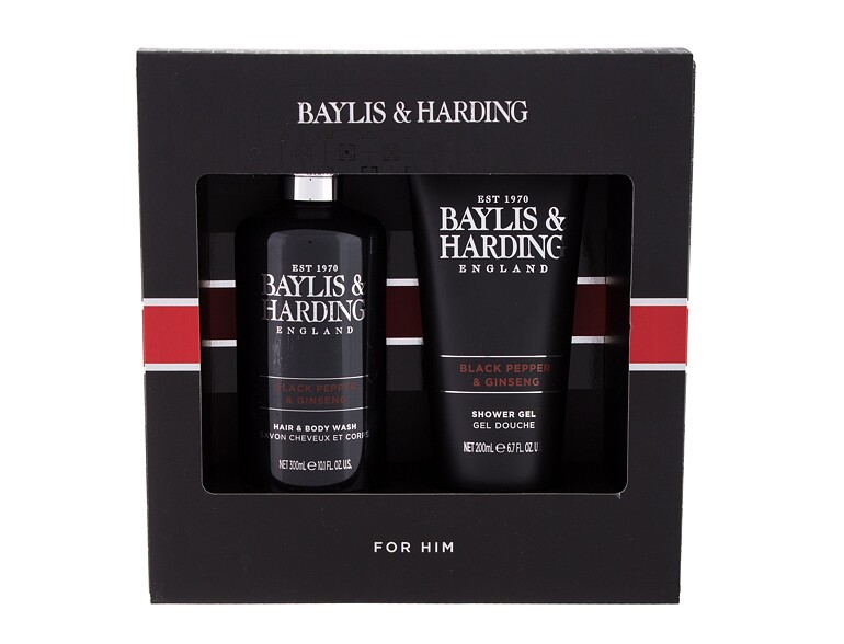 Doccia gel Baylis & Harding For Him Black Pepper & Ginseng Collection 300 ml scatola danneggiata Set