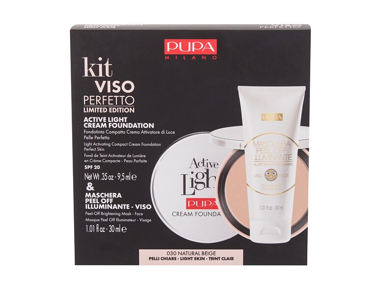 Foundation Pupa Active Light Cream Foundation SPF20 9,5 ml 030 Natural Beige Beschädigte Schachtel Sets