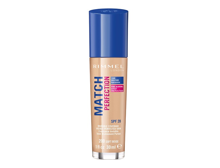 Foundation Rimmel London Match Perfection SPF20 30 ml 200 Soft Beige