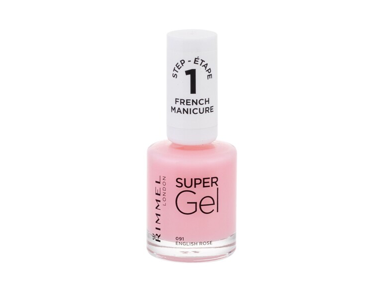 Nagellack Rimmel London Super Gel French Manicure STEP1 12 ml 091 English Rose Beschädigtes Flakon