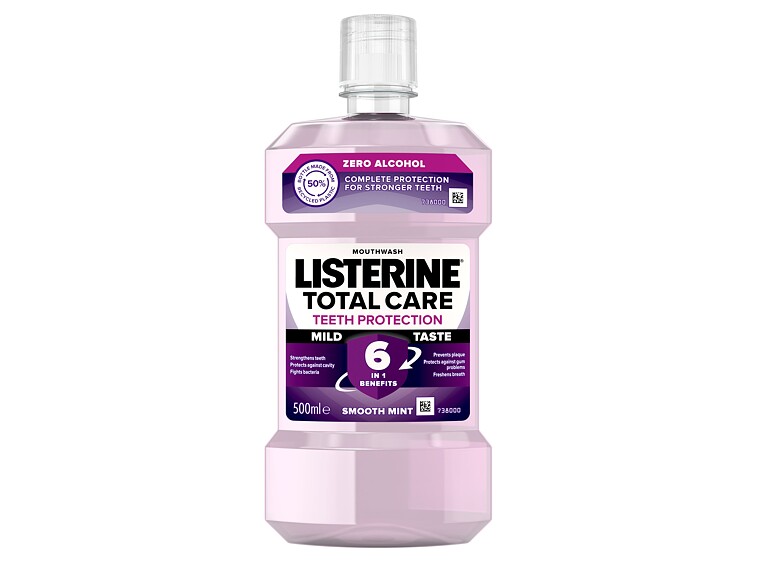 Bain de bouche Listerine Total Care Teeth Protection Mild Taste Mouthwash 6 in 1 500 ml