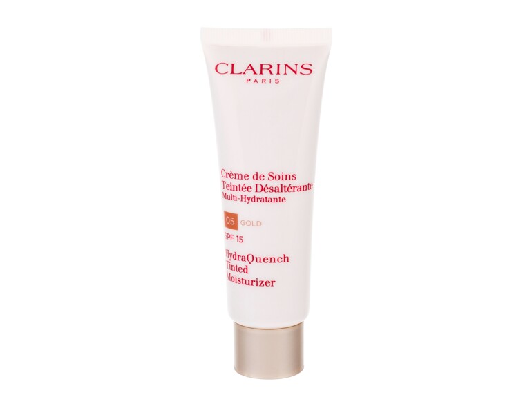 Tagescreme Clarins HydraQuench Tinted Moisturizer SPF15 50 ml 05 Gold Beschädigte Schachtel