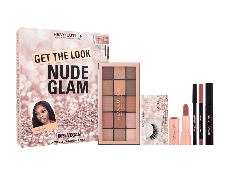 Lidschatten Makeup Revolution London Get The Look Nude Glam 16,5 g Understated Beschädigte Schachtel Sets