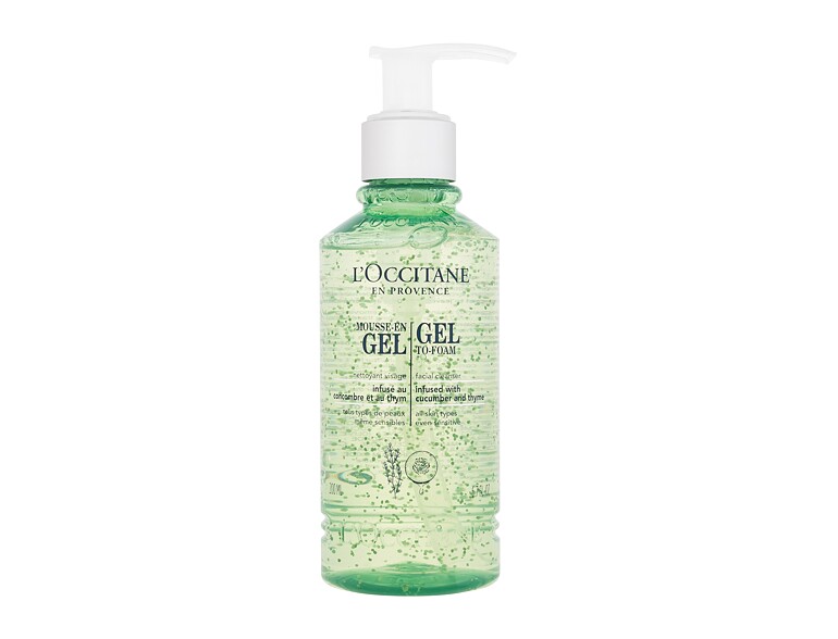 Gel nettoyant L'Occitane Gel To Foam Facial Cleanser 200 ml