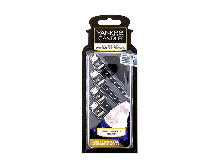 Autoduft Yankee Candle Midsummer´s Night Vent Stick 4 St. Beschädigte Verpackung
