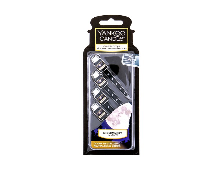 Deodorante per auto Yankee Candle Midsummer´s Night Vent Stick 4 St. confezione danneggiata