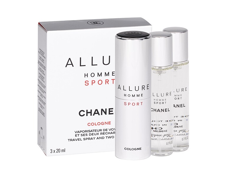 Acqua di colonia Chanel Allure Homme Sport Cologne Twist and Spray 3x20 ml scatola danneggiata