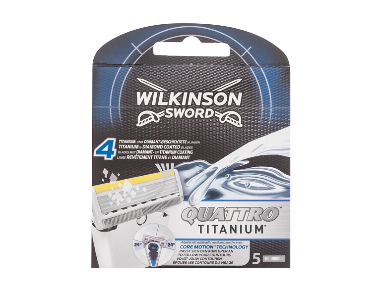 Lama di ricambio Wilkinson Sword Quattro Titanium 5 St. scatola danneggiata