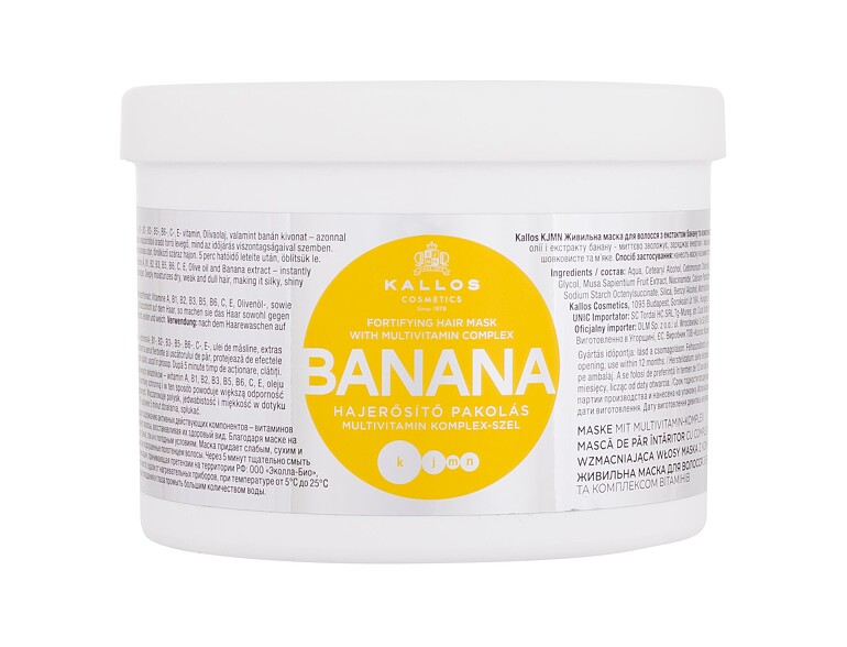 Haarmaske Kallos Cosmetics Banana 500 ml