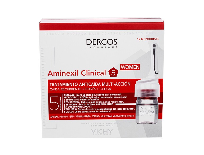 Prodotto contro la caduta dei capelli Vichy Dercos Aminexil Clinical 5 12x6 ml scatola danneggiata
