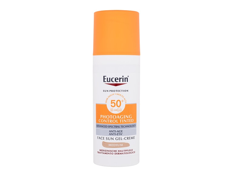 Sonnenschutz fürs Gesicht Eucerin Sun Protection Photoaging Control Tinted Gel-Cream SPF50+ 50 ml Medium