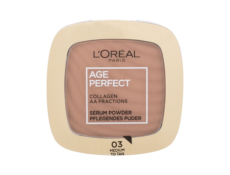 Puder L'Oréal Paris Age Perfect Serum Powder 9 g 03 Medium To Tan