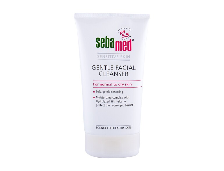 Gel nettoyant SebaMed Sensitive Skin Gentle Facial Cleanser Normal Skin 150 ml boîte endommagée