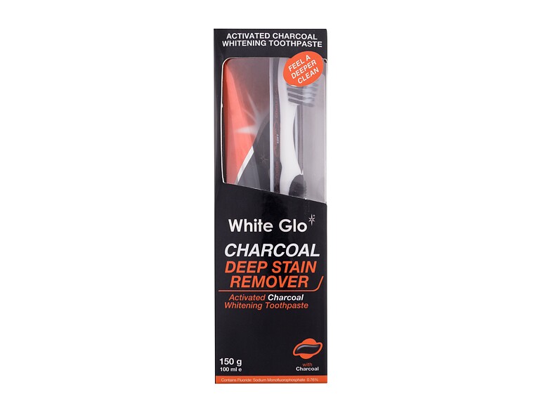 Zahnpasta  White Glo Charcoal Deep Stain Remover 100 ml Beschädigte Schachtel