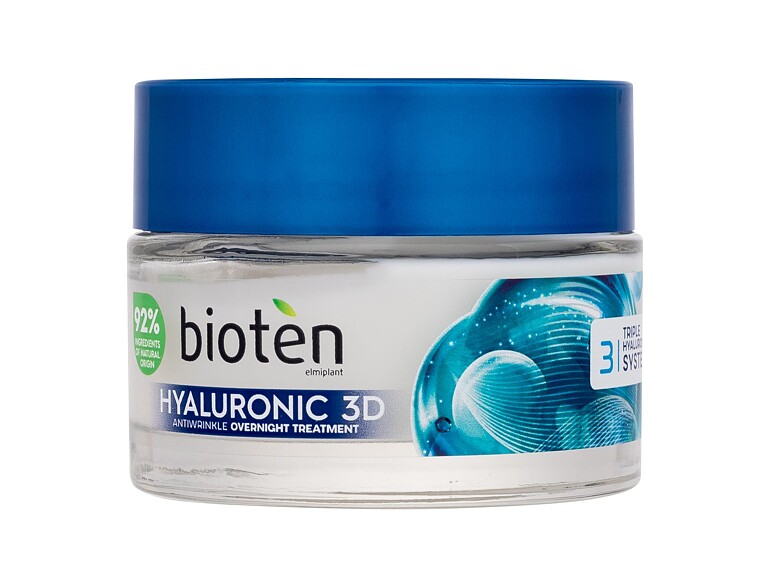 Crème de nuit Bioten Hyaluronic 3D Antiwrinkle Overnight Cream 50 ml boîte endommagée