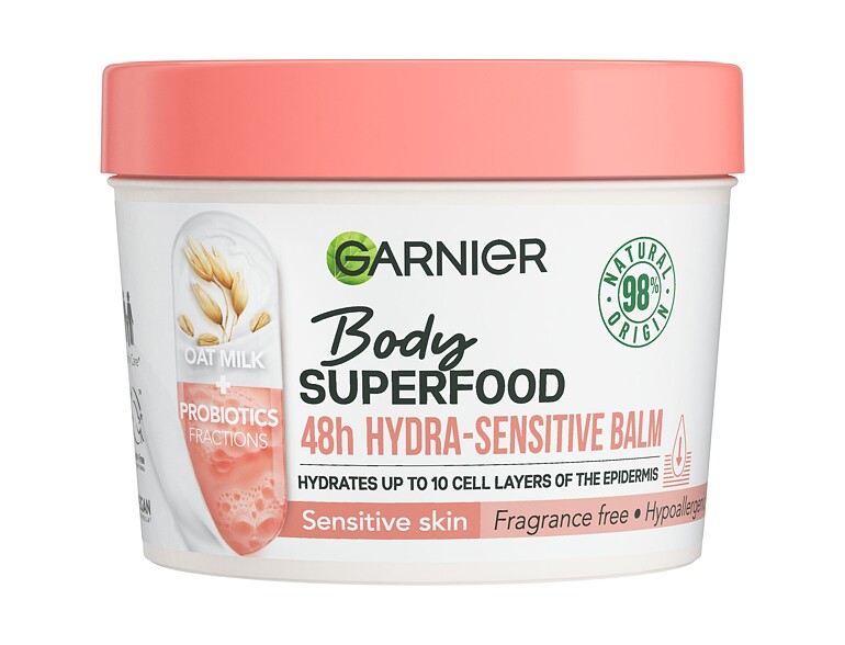 Körperbalsam Garnier Body Superfood 48h Hydra-Sensitive Balm Oat Milk + Prebiotics 380 ml