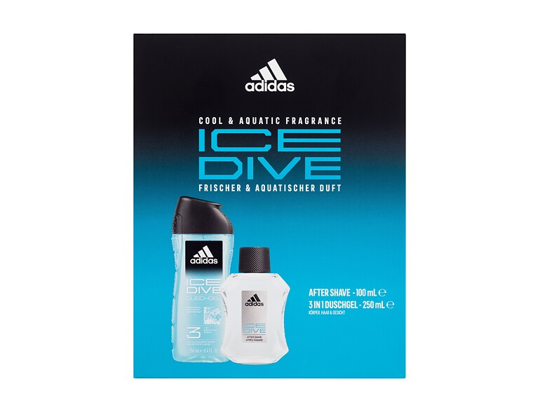 Rasierwasser Adidas Ice Dive 100 ml Beschädigte Schachtel Sets