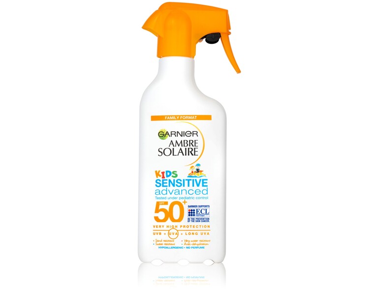 Protezione solare corpo Garnier Ambre Solaire Kids Sensitive Advanced Spray SPF50+ 270 ml