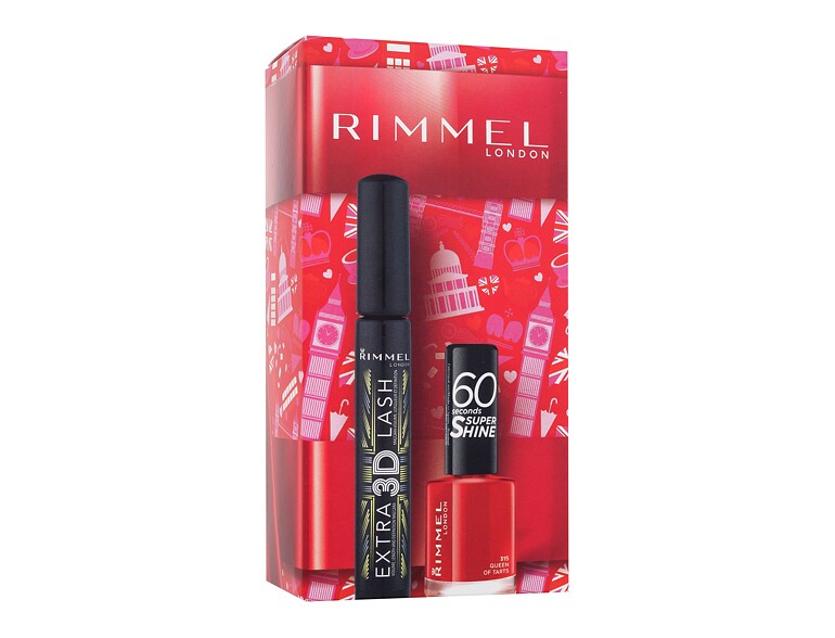 Mascara Rimmel London Extra 3D Lash 8 ml Beschädigte Schachtel Sets