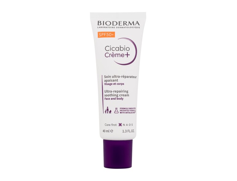 Körpercreme BIODERMA Cicabio Crème+ Ultra-Repairing Soothing Cream SPF50+ 40 ml
