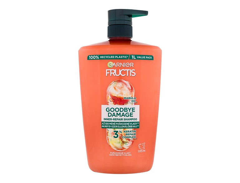 Shampoo Garnier Fructis Goodbye Damage Repairing Shampoo 1000 ml Beschädigtes Flakon
