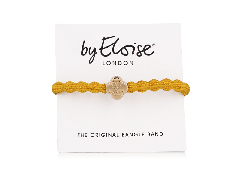 Haargummi By Eloise London Metallic Gold Quatrefoil Turmeric Yellow 1 St.