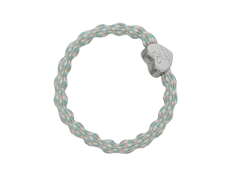 Haargummi By Eloise London Metallic Silver Heart Maldives 1 St.