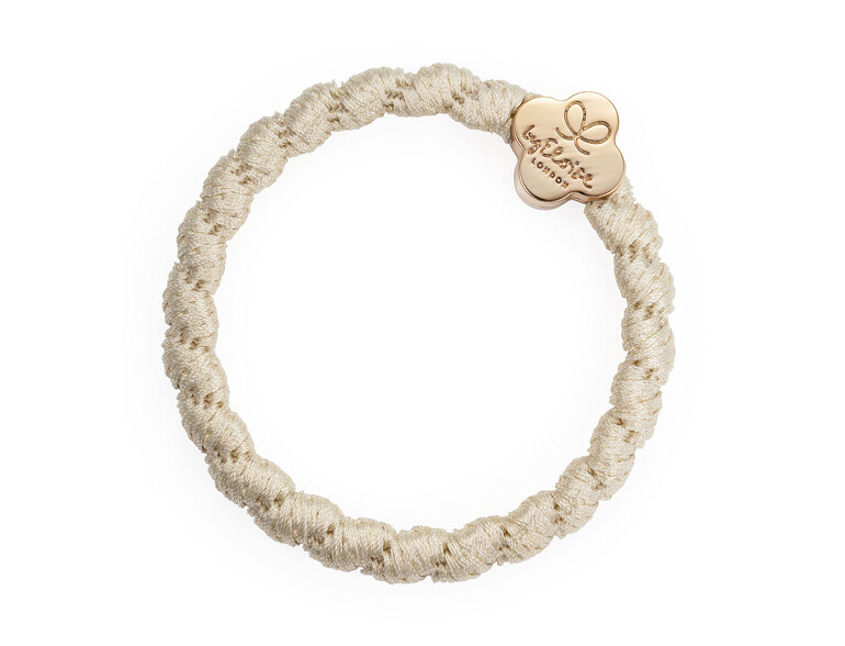 Haargummi By Eloise London Woven Gold Quatrefoil Cream White 1 St. Cream White