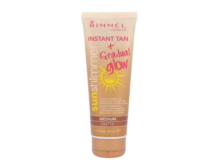 Autobronzant  Rimmel London Sun Shimmer Instant Tan Gradual Glow Matte 125 ml Medium Matte
