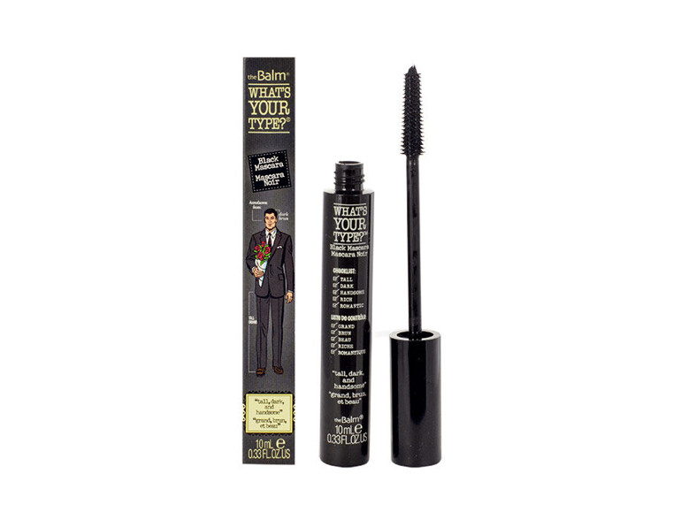 Mascara TheBalm What´s Your Type? Talk, Dark And Handsome 10 ml Black boîte endommagée