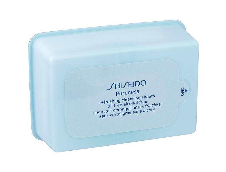 Lingettes nettoyantes Shiseido Pureness Refreshing Cleansing Sheets 30 St.