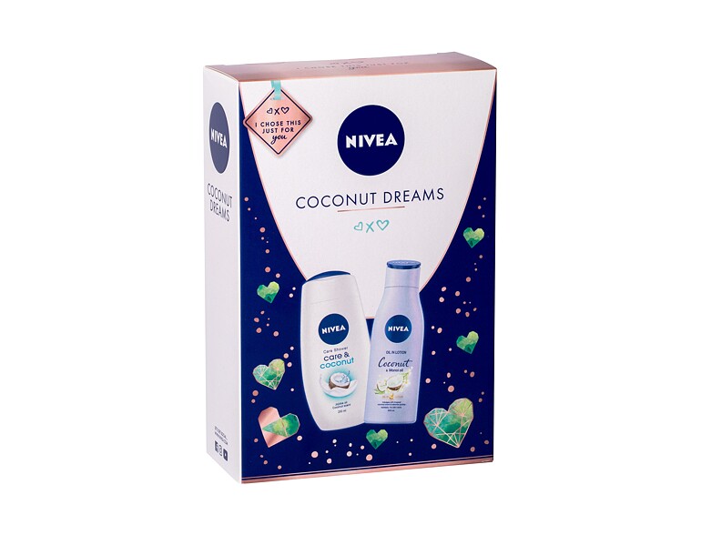 Duschcreme Nivea Care & Coconut 250 ml Beschädigte Schachtel Sets