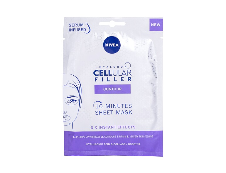 Gesichtsmaske Nivea Hyaluron Cellular Filler 10 Minutes Sheet Mask 1 St.