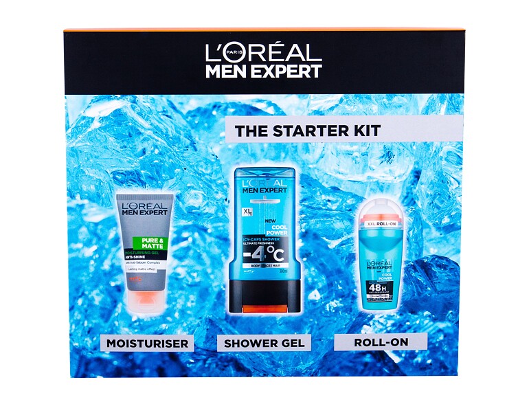 Gesichtsgel L'Oréal Paris Men Expert Pure & Matte 50 ml Beschädigte Schachtel Sets