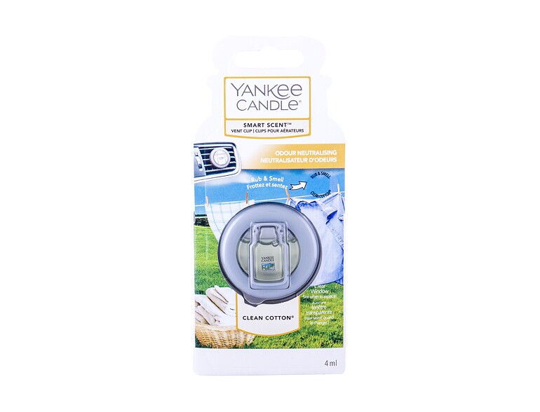 Deodorante per auto Yankee Candle Clean Cotton 4 ml