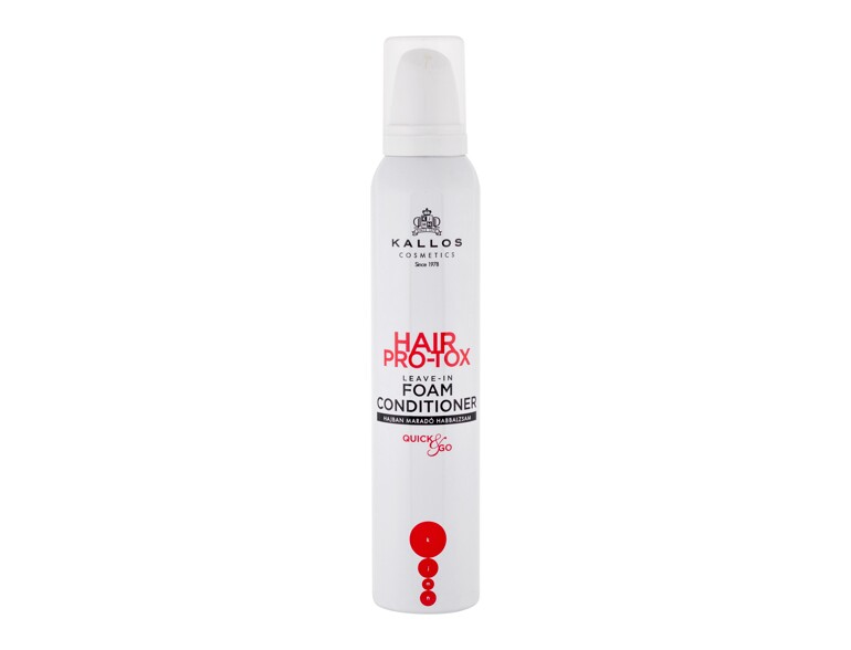 Balsamo per capelli Kallos Cosmetics Hair Pro-Tox Leave-In Foam 200 ml flacone danneggiato