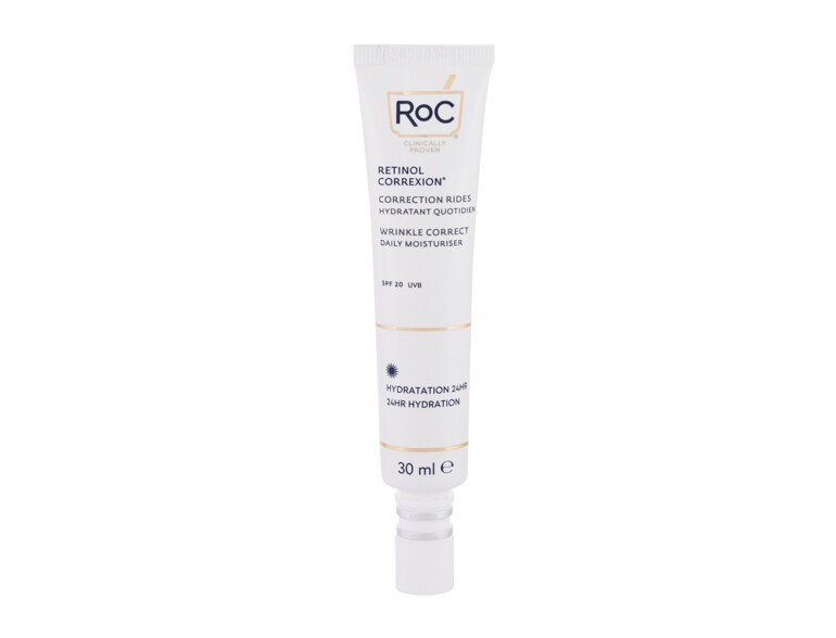 Crema giorno per il viso RoC Retinol Correxion Wrinkle Correct Daily Moisturizer SPF20 30 ml scatola