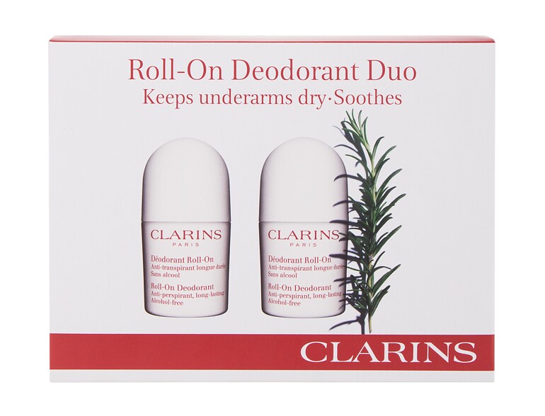 Antitraspirante Clarins Roll-On Deodorant Duo 50 ml Sets