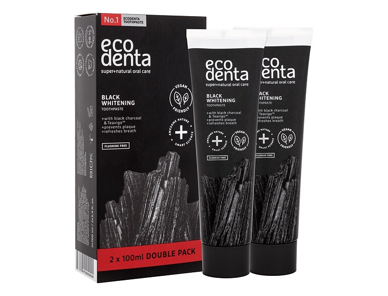 Zahnpasta  Ecodenta Toothpaste Black Whitening 100 ml Beschädigte Schachtel Sets