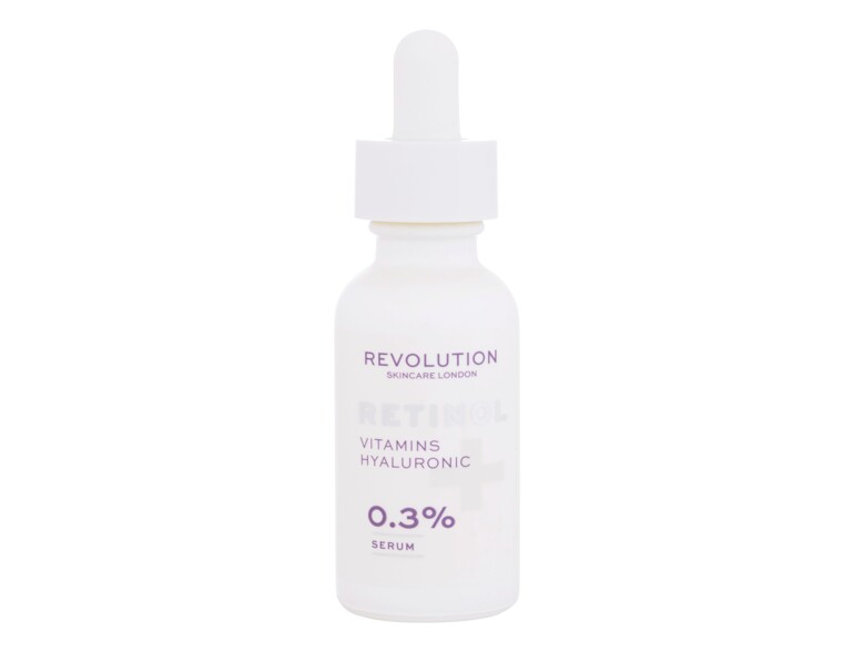 Siero per il viso Revolution Skincare Retinol Vitamins Hyaluronic 0,3% 30 ml scatola danneggiata
