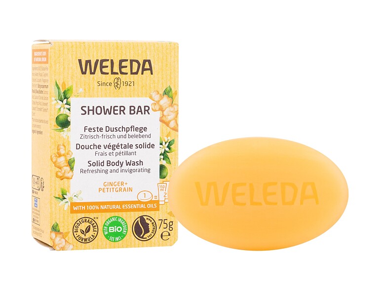 Pain de savon Weleda Shower Bar Ginger + Petitgrain 75 g