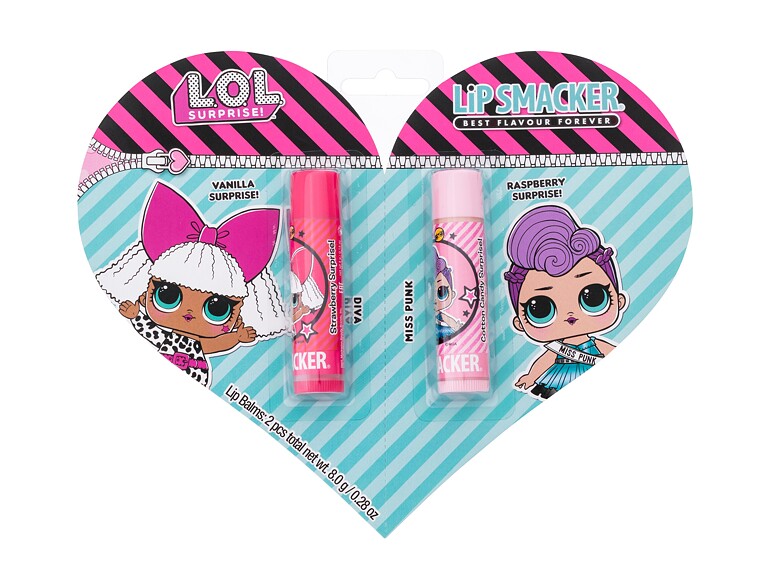 Lippenbalsam Lip Smacker LOL Surprise! Diva & Miss Punk 4 g Beschädigte Verpackung Sets