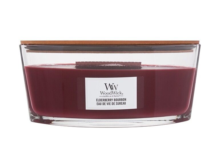 Duftkerze WoodWick Elderberry Bourbon 453,6 g Beschädigte Verpackung