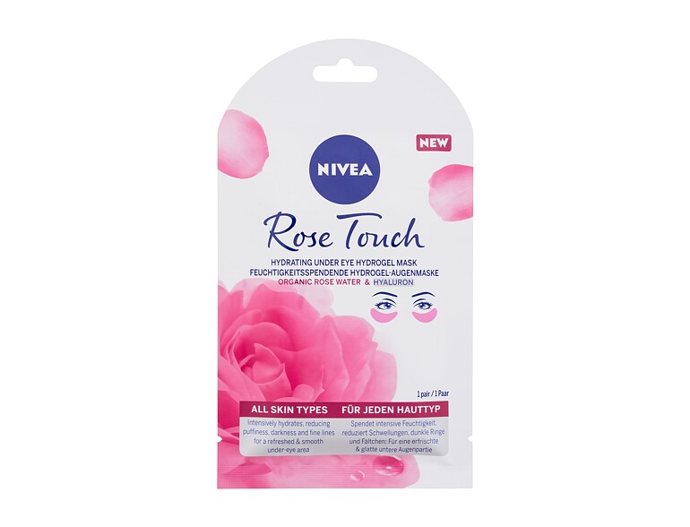 Augenmaske Nivea Rose Touch Hydrating Under Eye Hydrogel Mask 1 St.