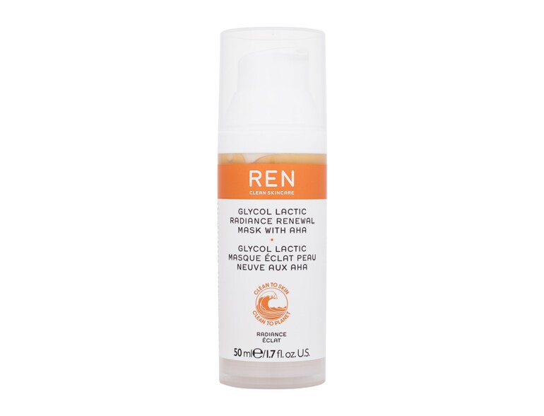 Gesichtsmaske REN Clean Skincare Radiance Glycolic Lactic Radiance Renewal Mask With AHA 50 ml
