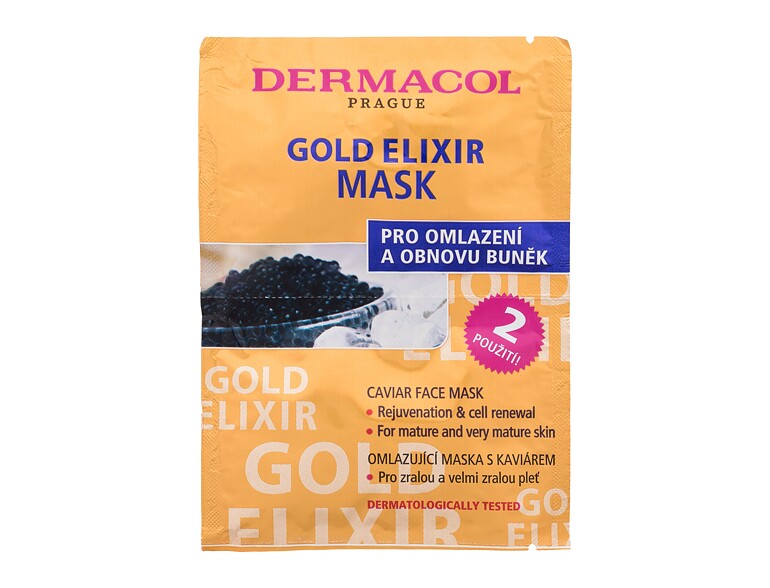 Maschera per il viso Dermacol Gold Elixir 16 ml